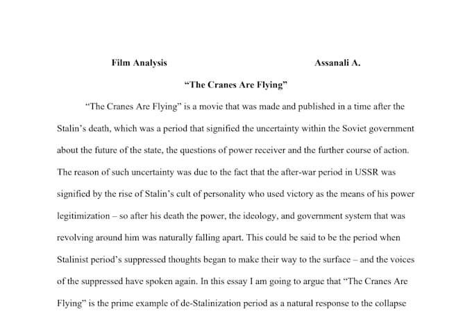 write analysis paper with preliminary research